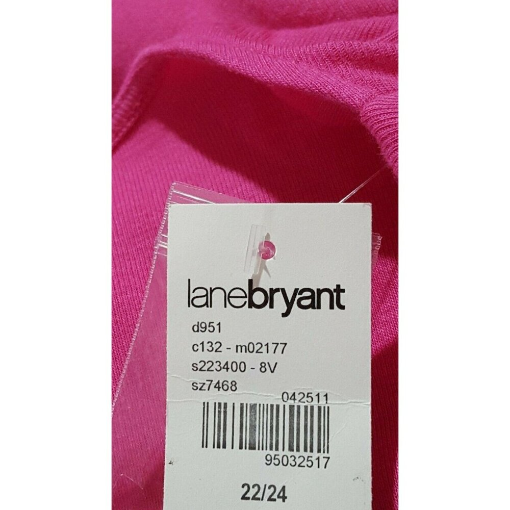 Lane Bryant Top Size 22/24 Pink Cowl Neck Short Sleeve Tab Sleeve T-shirt NEW - Picture 6 of 8